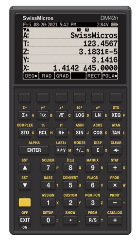 RPN calculators Model DM42n by Swissmicros